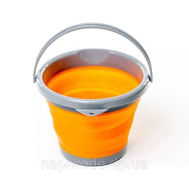 Ведро складное силиконовое Tramp 5L olive TRC-092-orange