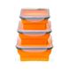 Набір з 3-х силіконових контейнерів Tramp 400/700/1000ml orange